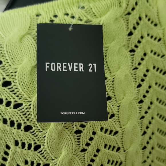 Forever 21 Neon Green Women's Cardigan - Picture 2 of 9
